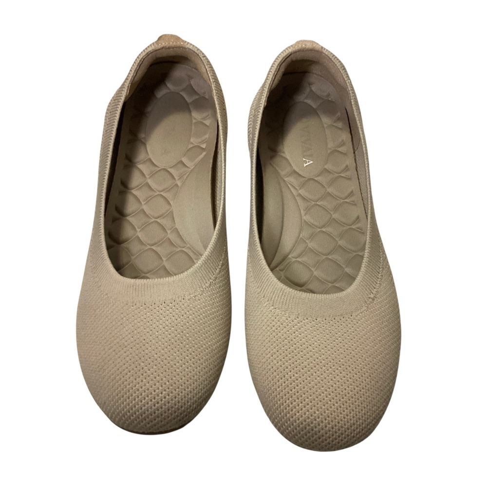 VIVAIA round toe flats eco-friendly insoles flexible knit uppers sz 9
